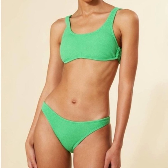 Pilyq Kiwi Reef Ring Side Halter Bikini NWT - Picture 1 of 12